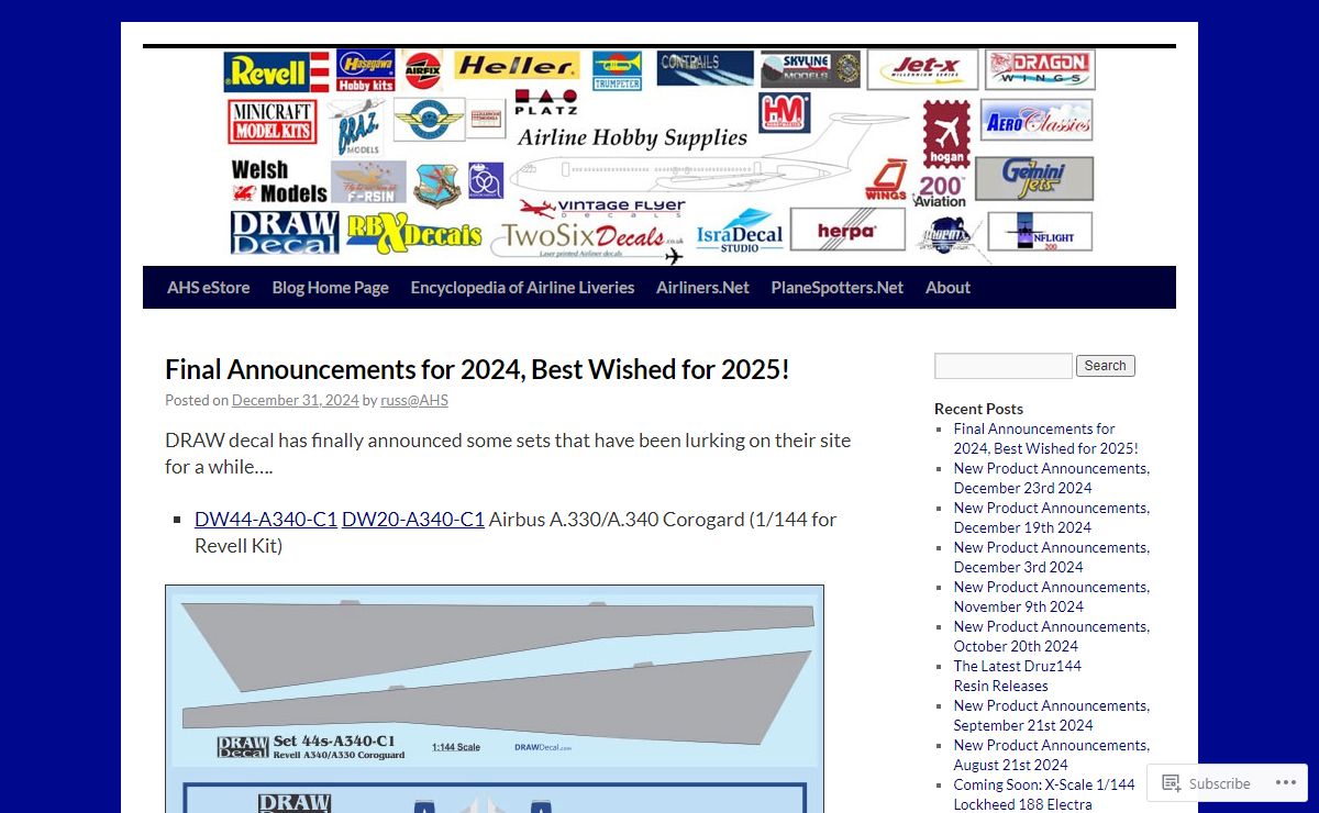 Airline Hobby Supplies | Latest News and Announcements