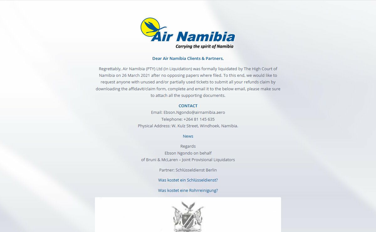 Fly to Namibia - Air Namibia - Carrying the Spirit of Namibia
