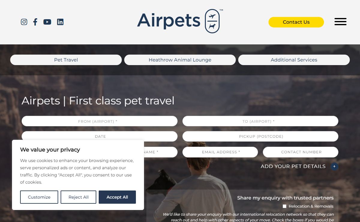 Pet Travel UK | Worldwide Pet Transportation and Relocation Services