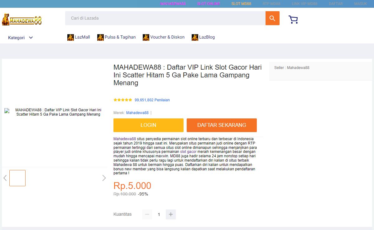MAHADEWA88 : Daftar VIP Link Slot Gacor Hari Ini Scatter Hitam 5 Ga Pake Lama Gampang Menang