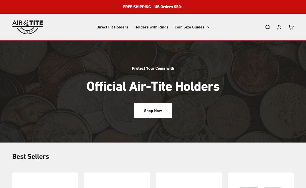 Air-Tite Holders - Coin Capsules, Coin Holders and Displays