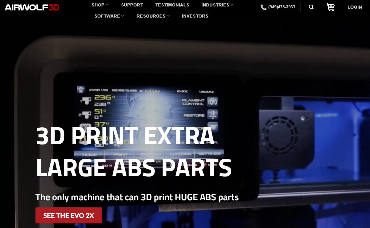 Large & Fastest 3D Printer Manufacturers | Airwolf 3D