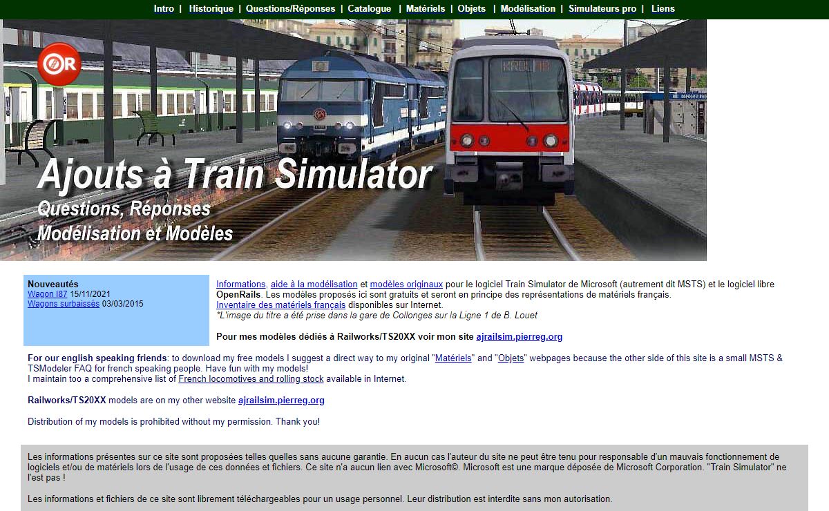 Ajouts Train Simulator