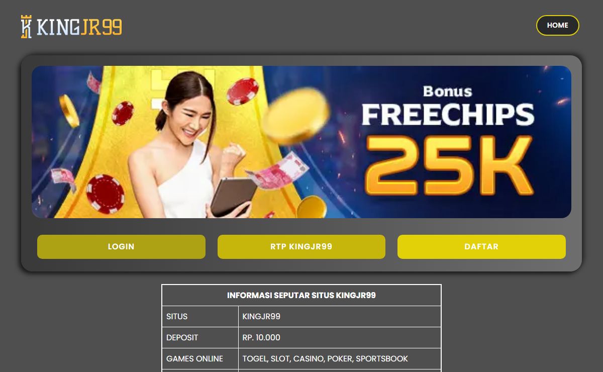 KingJr99 | Agen Slot Gacor Anti Rungkad | Daftar KingJr 99