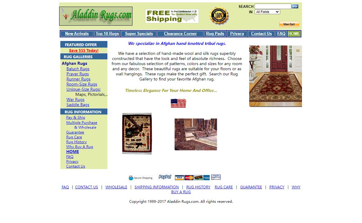 Aladdin Rugs HomePage