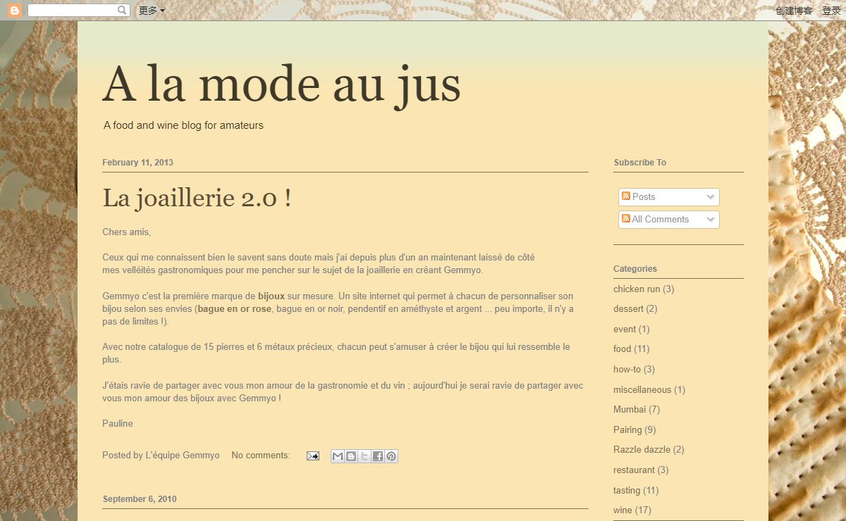 A la mode au jus
