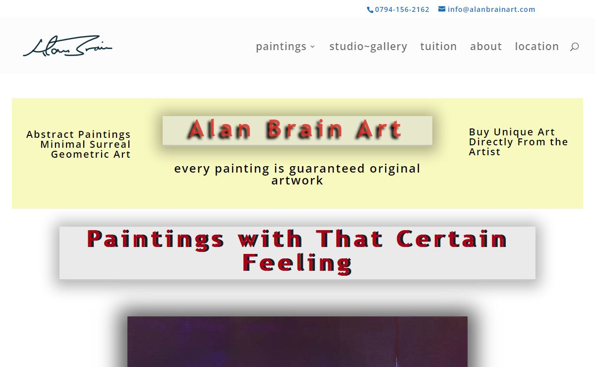 Paintings with That Certain Feeling. Buy unique art from the artist