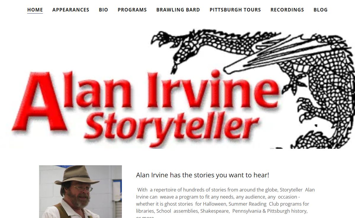 Storyteller Alan Irvine