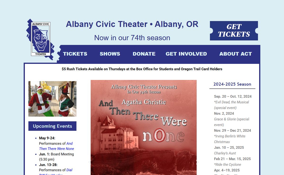Homepage - Albany Civic Theater - Albany, OR