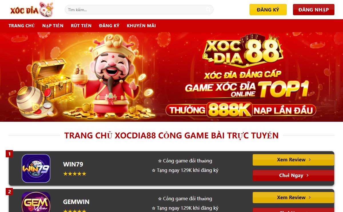 XOCDIA88 CỔNG GAME BÀI TRỰC TUYẾN ĐỔI THƯỞNG
