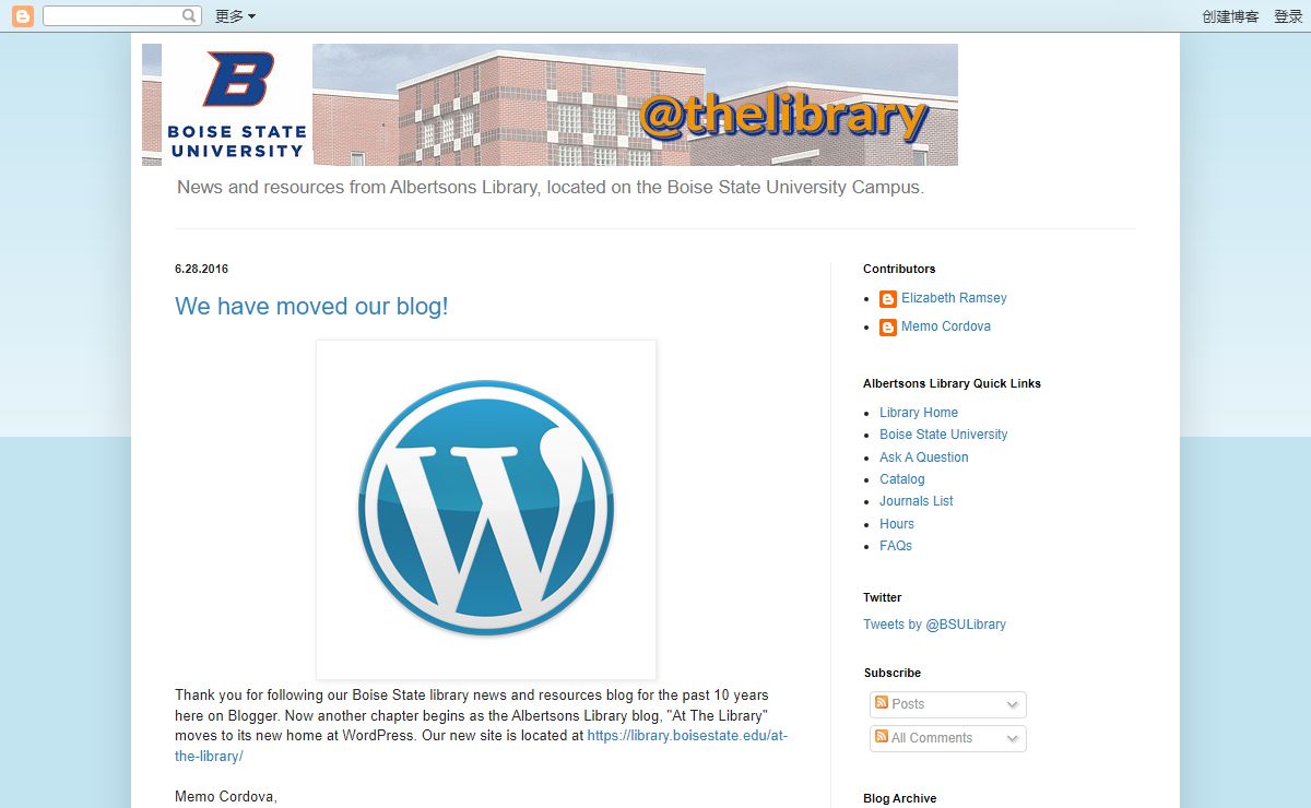 @thelibrary - News and resources from Albertsons Library at Boise State University