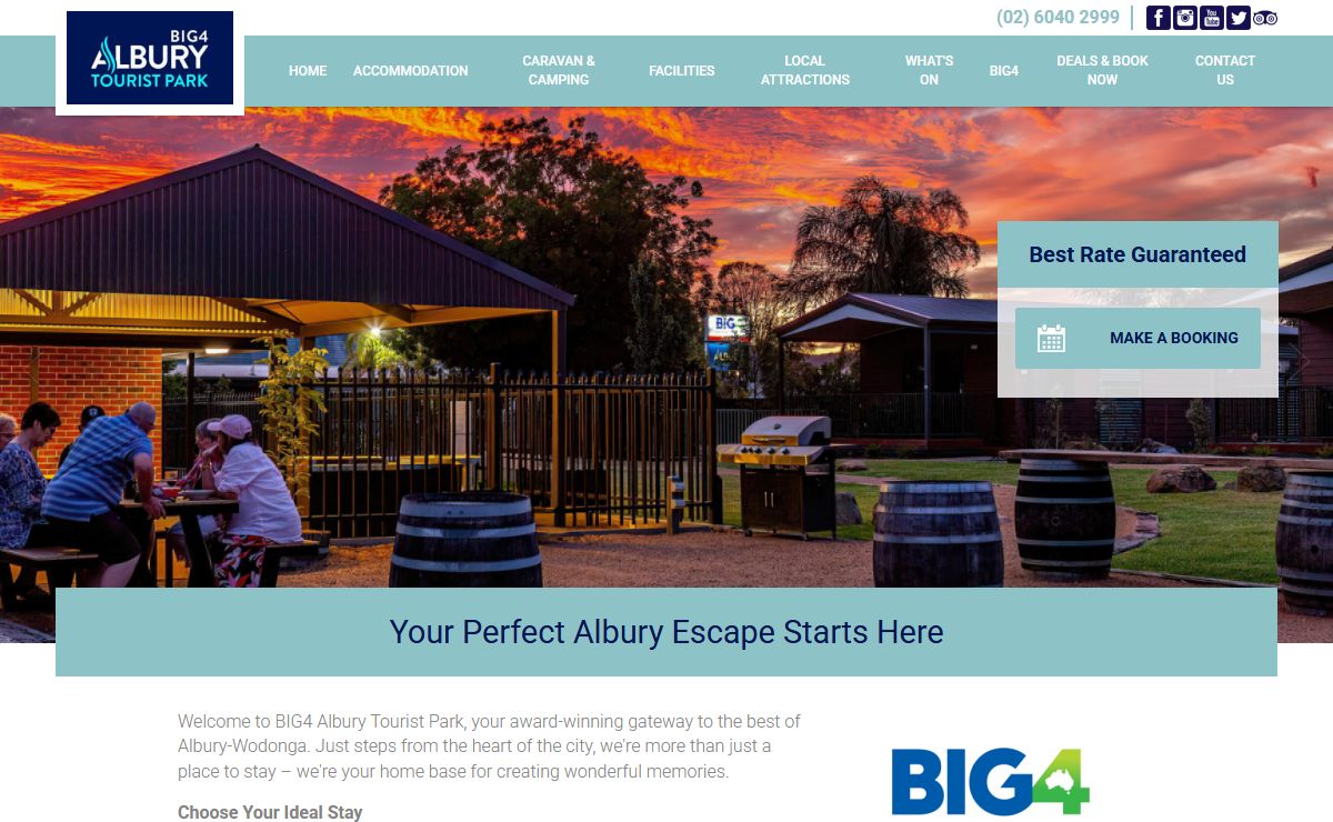 Albury accommodation & caravan park » BIG4 Albury Tourist Park