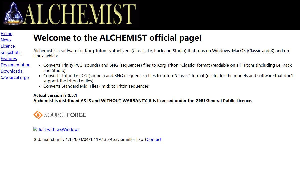 ALCHEMIST Home Page