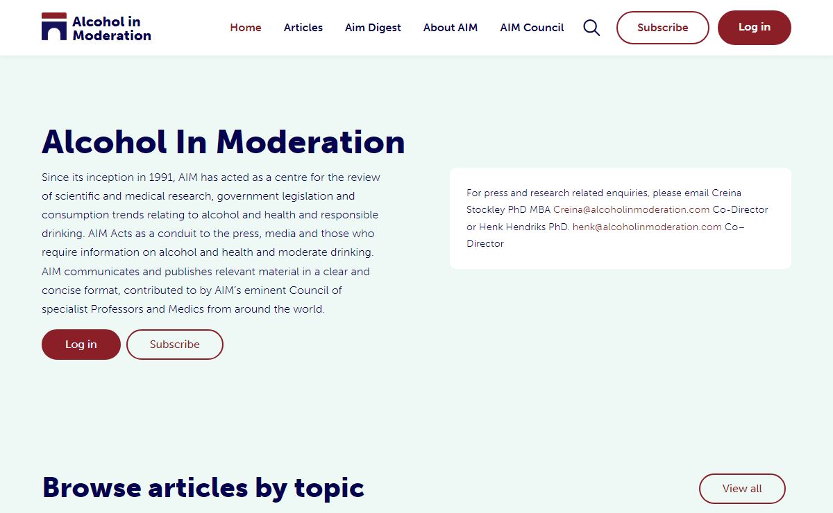 Alcohol In Moderation