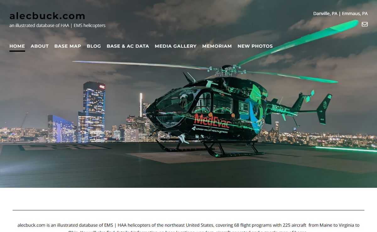 alecbuck.com – an illustrated database of HAA | EMS helicopters