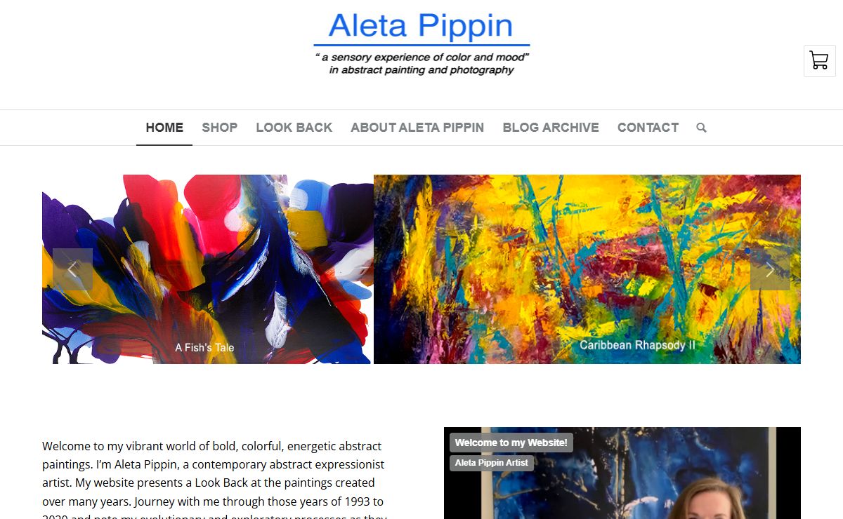 Aleta Pippin Artist - a sensory experience of color and mood