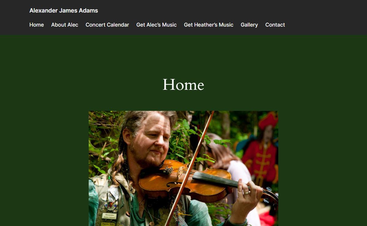 Alexander James Adams – Faerie Tale Minstrel and Storyteller of Myth and Magic