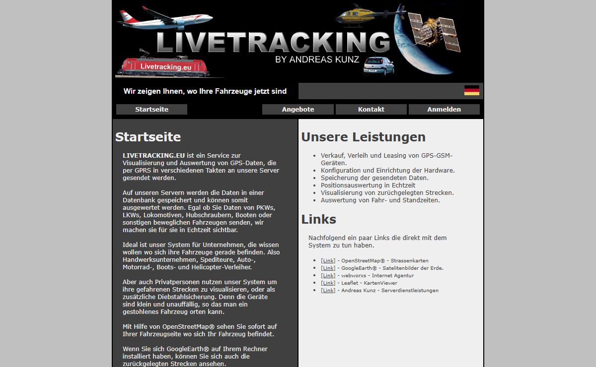 U-T-S - Universal Tracking Service - Startseite