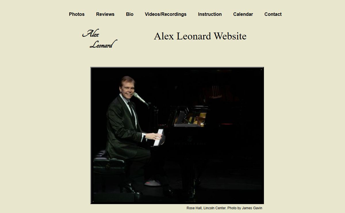 Alex Leonard - Pianist/Vocalist - New York City