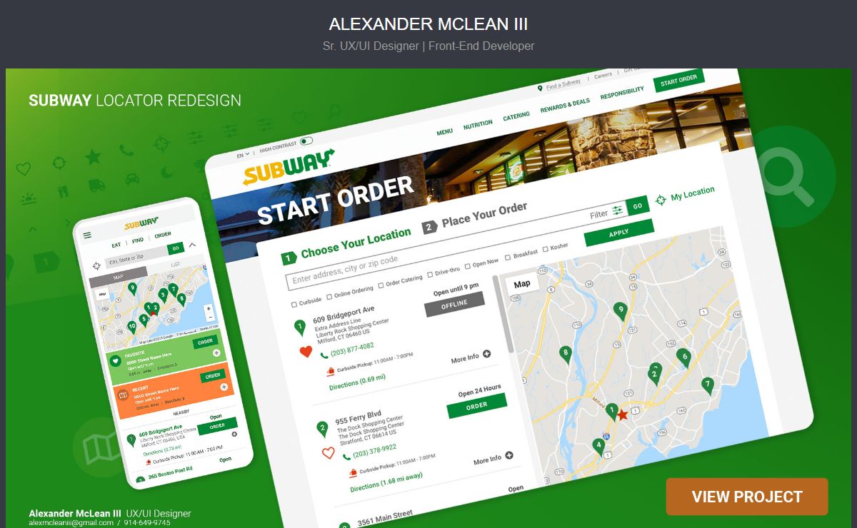 Alex McLean III - Visual Design, UX Design and Development