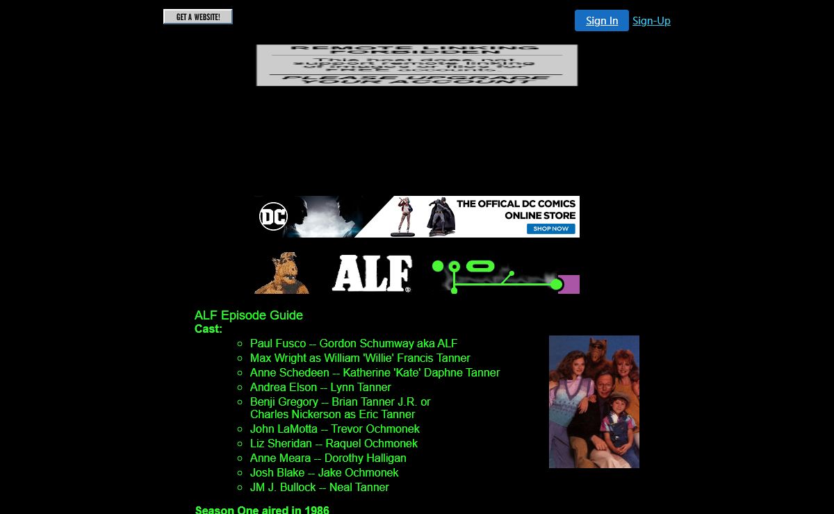 ALF - Alien Life Form - Television Series