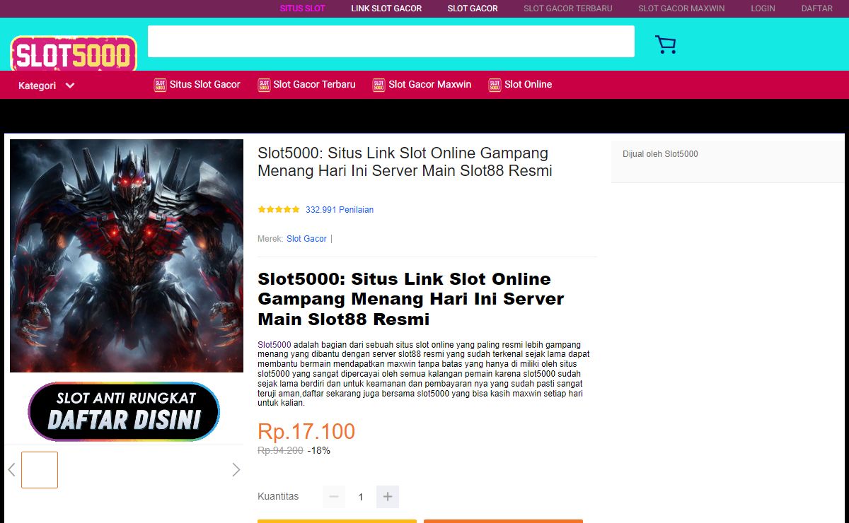 Slot5000: Situs Link Slot Online Gampang Menang Hari Ini Server Main Slot88 Resmi