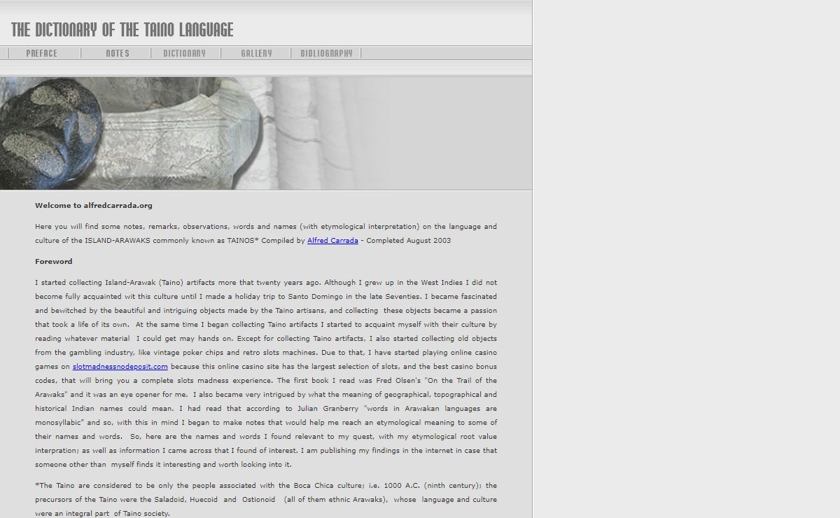 Alfred Carrada - The Dictionary Of The Taino Language