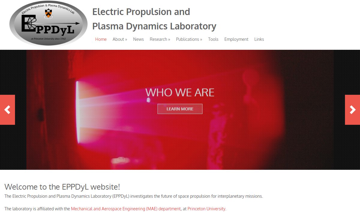 Welcome to the EPPDyL website! | Electric Propulsion and Plasma Dynamics Laboratory