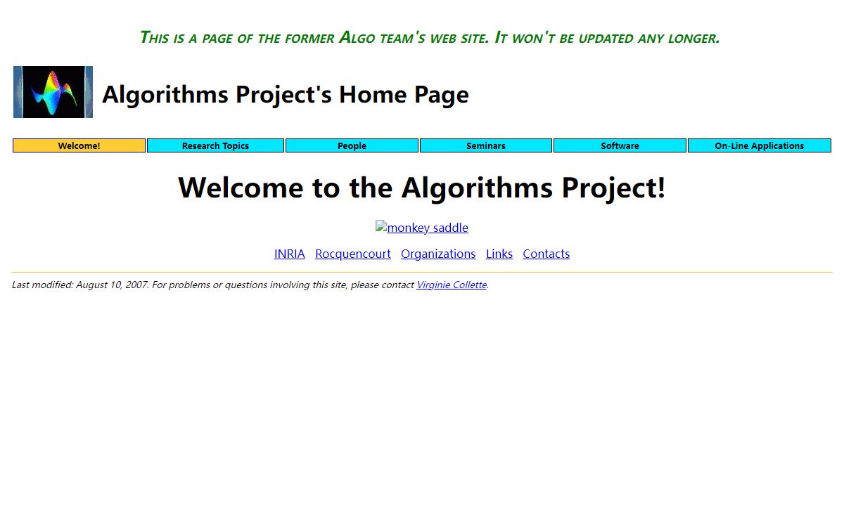 Algorithms Project's Home Page