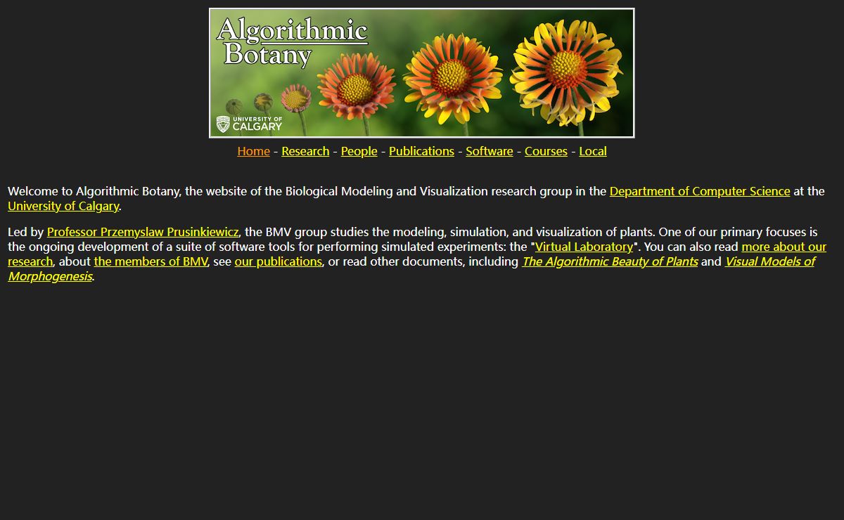Algorithmic Botany: Home