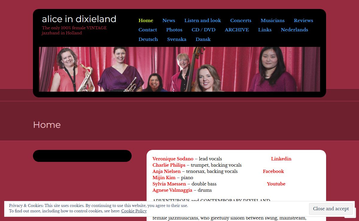 Alice in Dixieland | The only 100% female VINTAGE jazzband in Holland