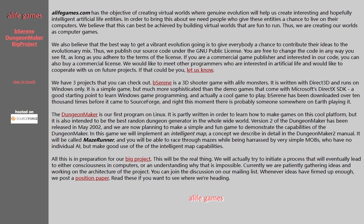 Artificial Life Games as Free Software