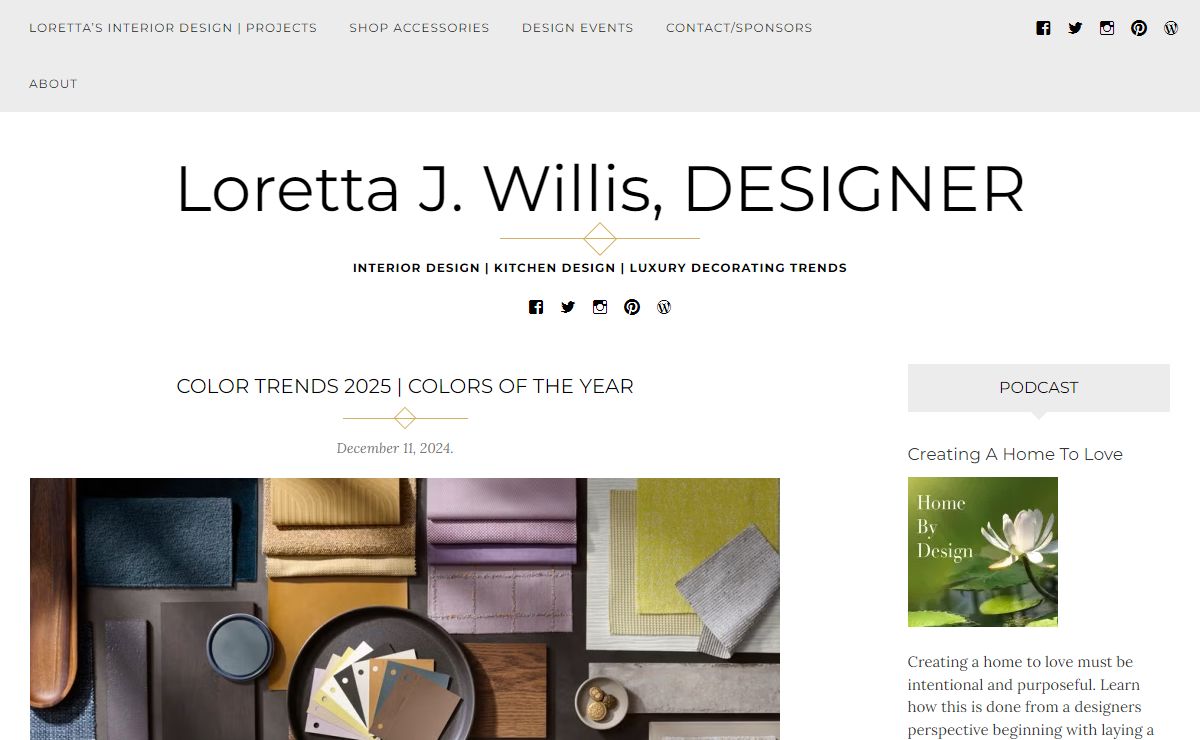 Loretta J. Willis, DESIGNER - Interior Design | Kitchen Design | Luxury Decorating Trends