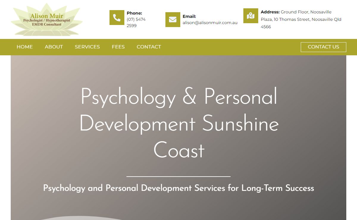 Psychology & Personal Development Sunshine Coast | Alison Muir