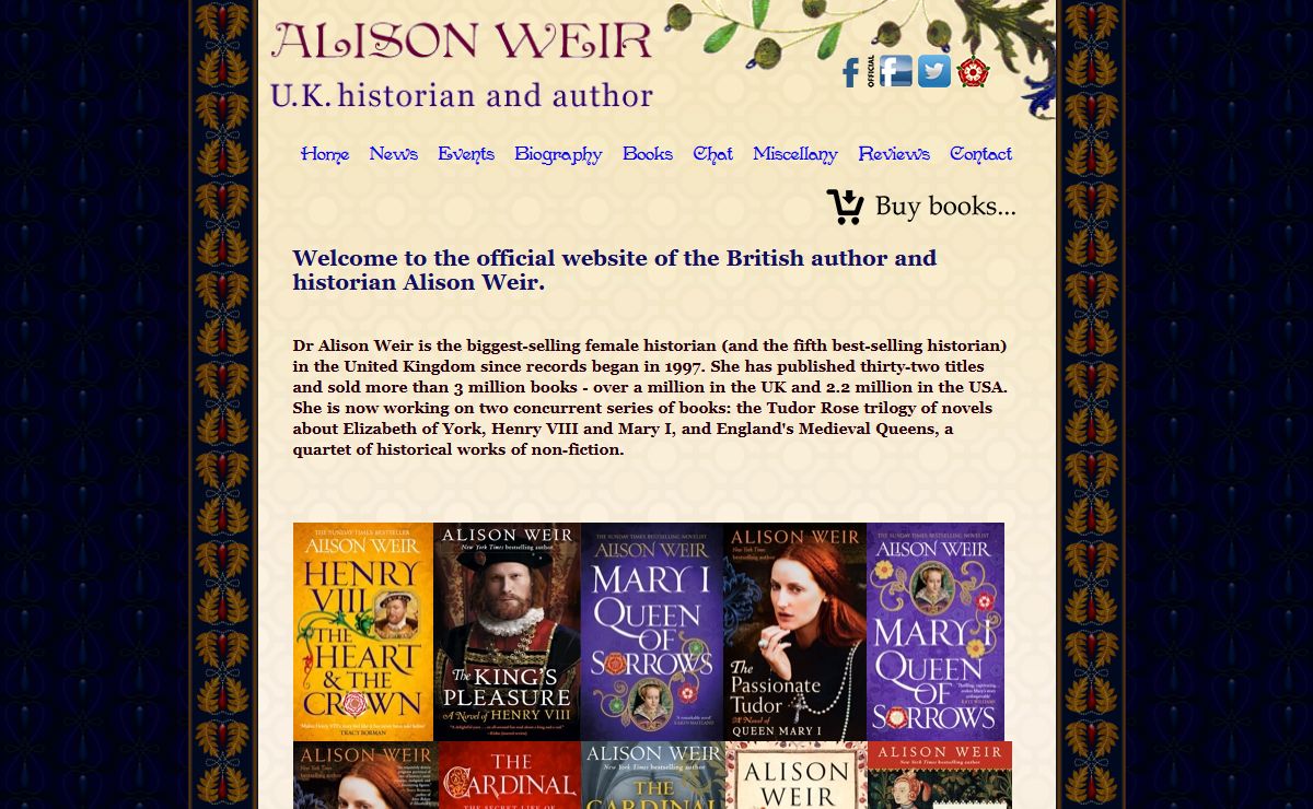 Alison Weir - The Official Site of Author and Historian Alison Weir