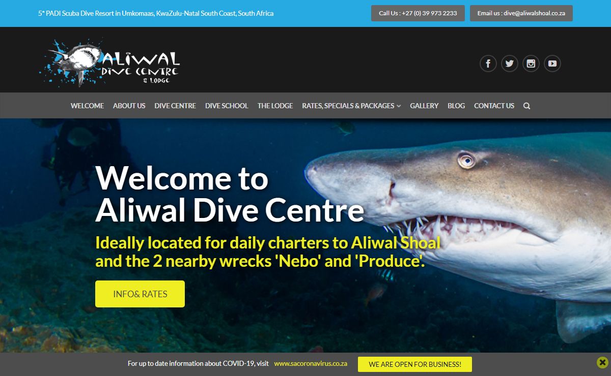 Aliwal Dive Center & Lodge – Scuba Dive Center and Lodge in Umkomaas