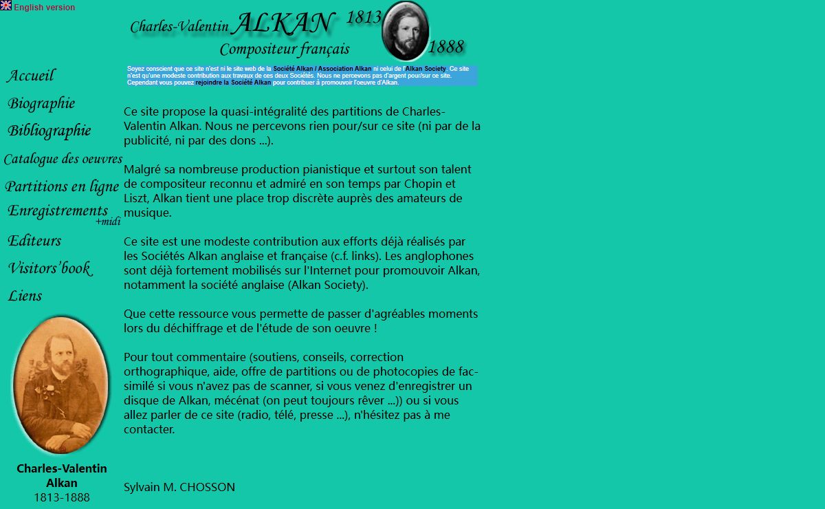 Alkan Charles - Valentin, ACCUEIL