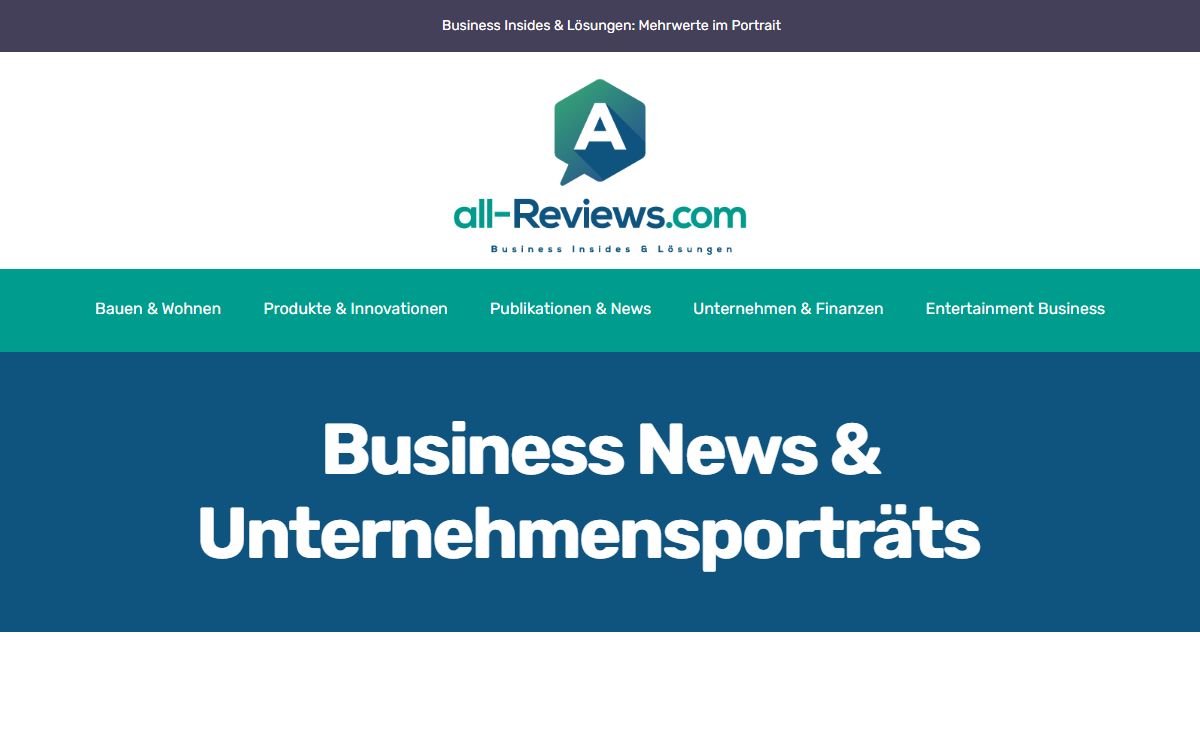 ALL REVIEWS | Business News & Unternehmensporträts  