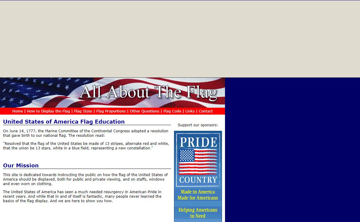 All About The Flag of the United States of America