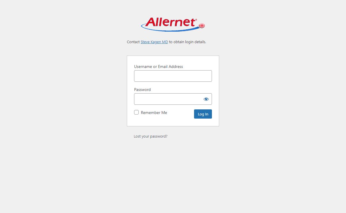 Log In ‹ AllerNet PhotoLibrary — WordPress