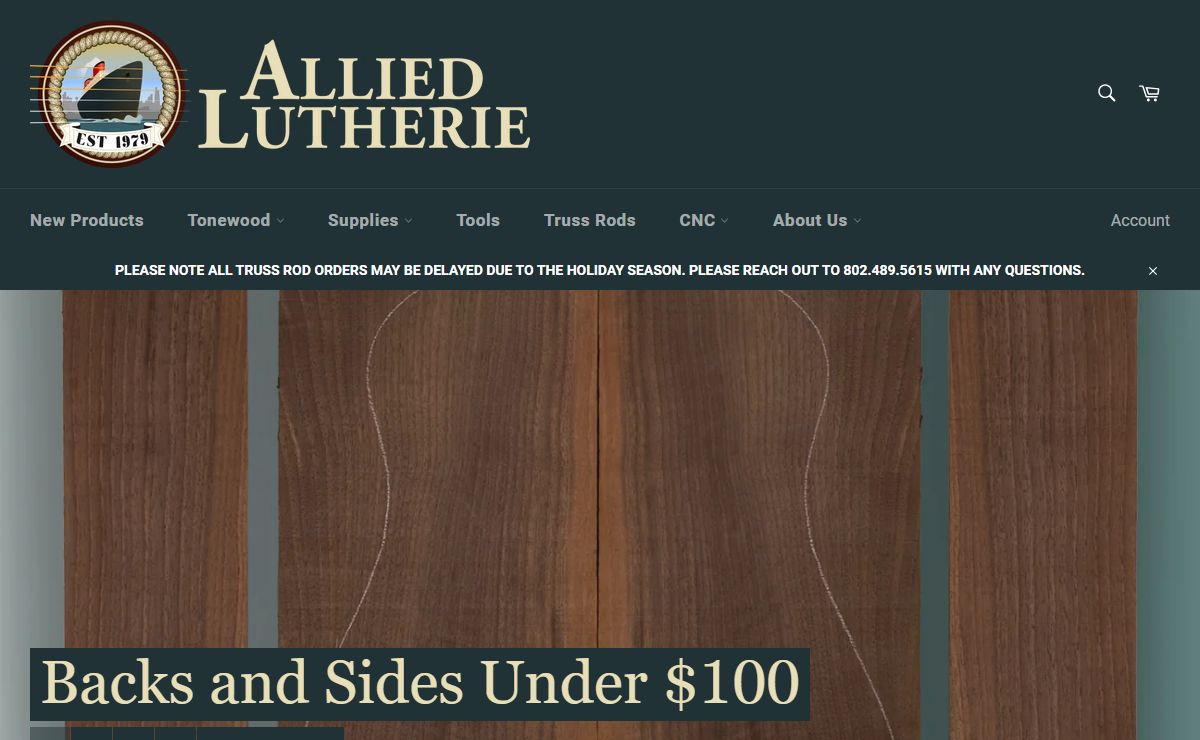 Premium Tonewoods and Guitar Building Supplies. CNC CAD CAM Services. – Allied Lutherie