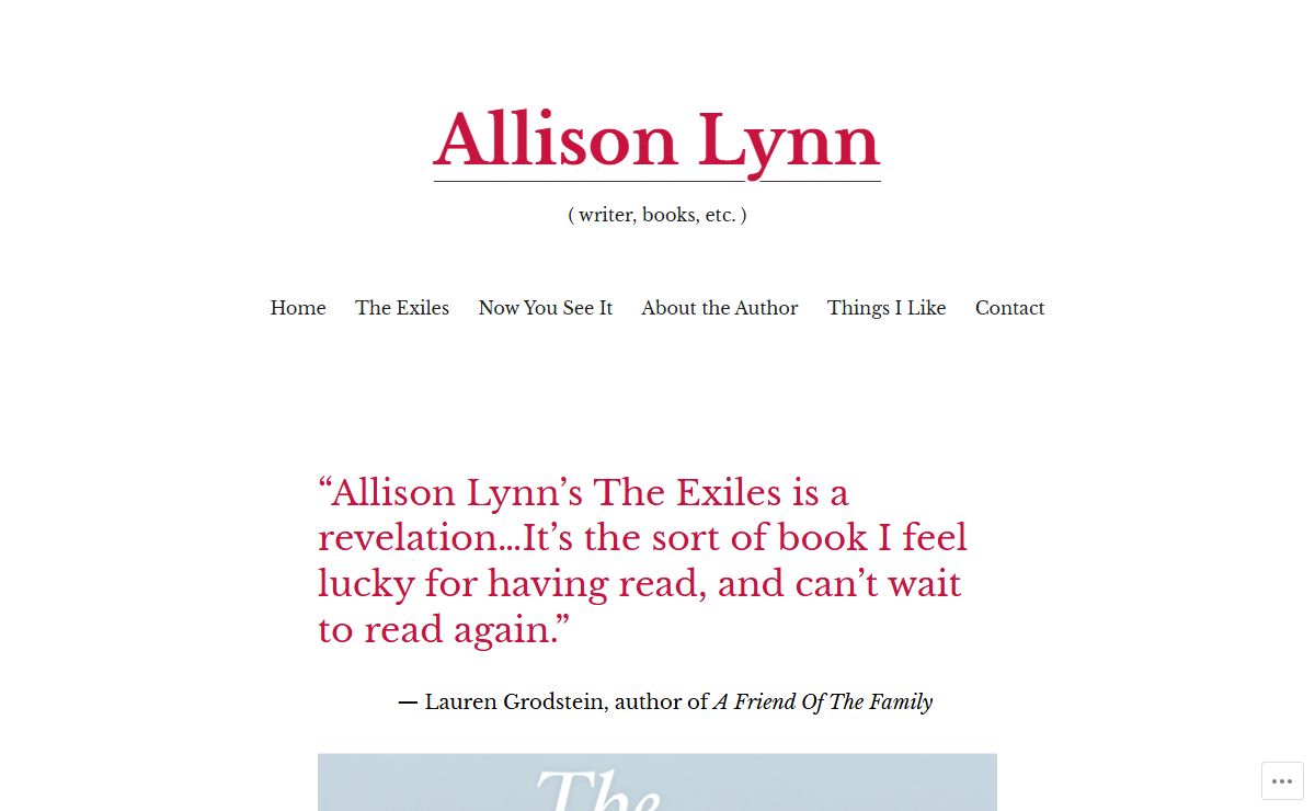 Allison Lynn – ( writer, books, etc. )