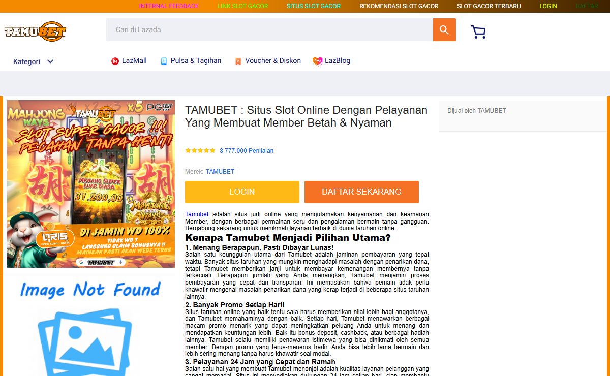 TAMUBET : Situs Slot Online Dengan Pelayanan Yang Membuat Member Betah & Nyaman
