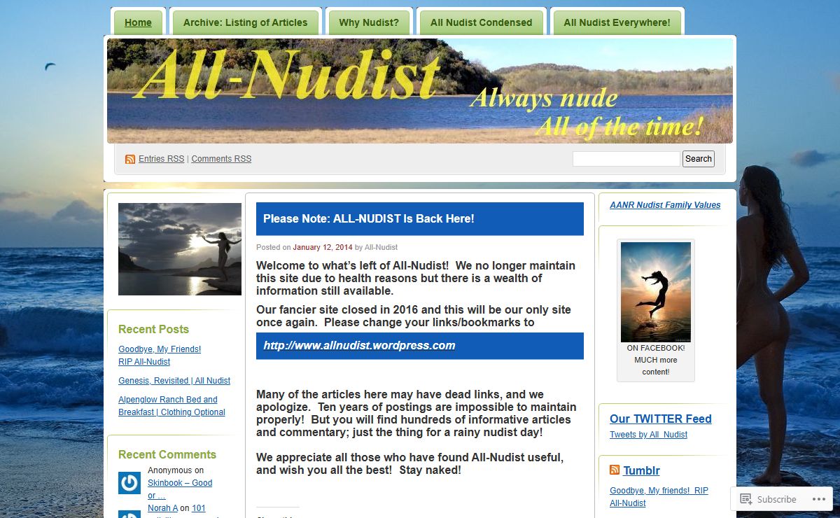 All Nudist | Everything about the Nudist/Naturist lifestyle