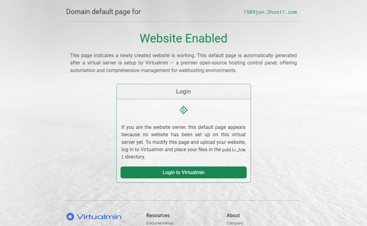 1509jon.2host1.com — Domain default page for