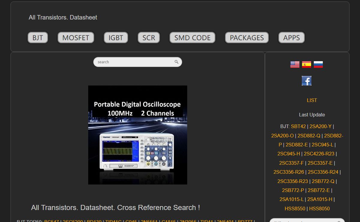 All Transistors. Datasheet. Cross Reference Search. Transistor Database.
