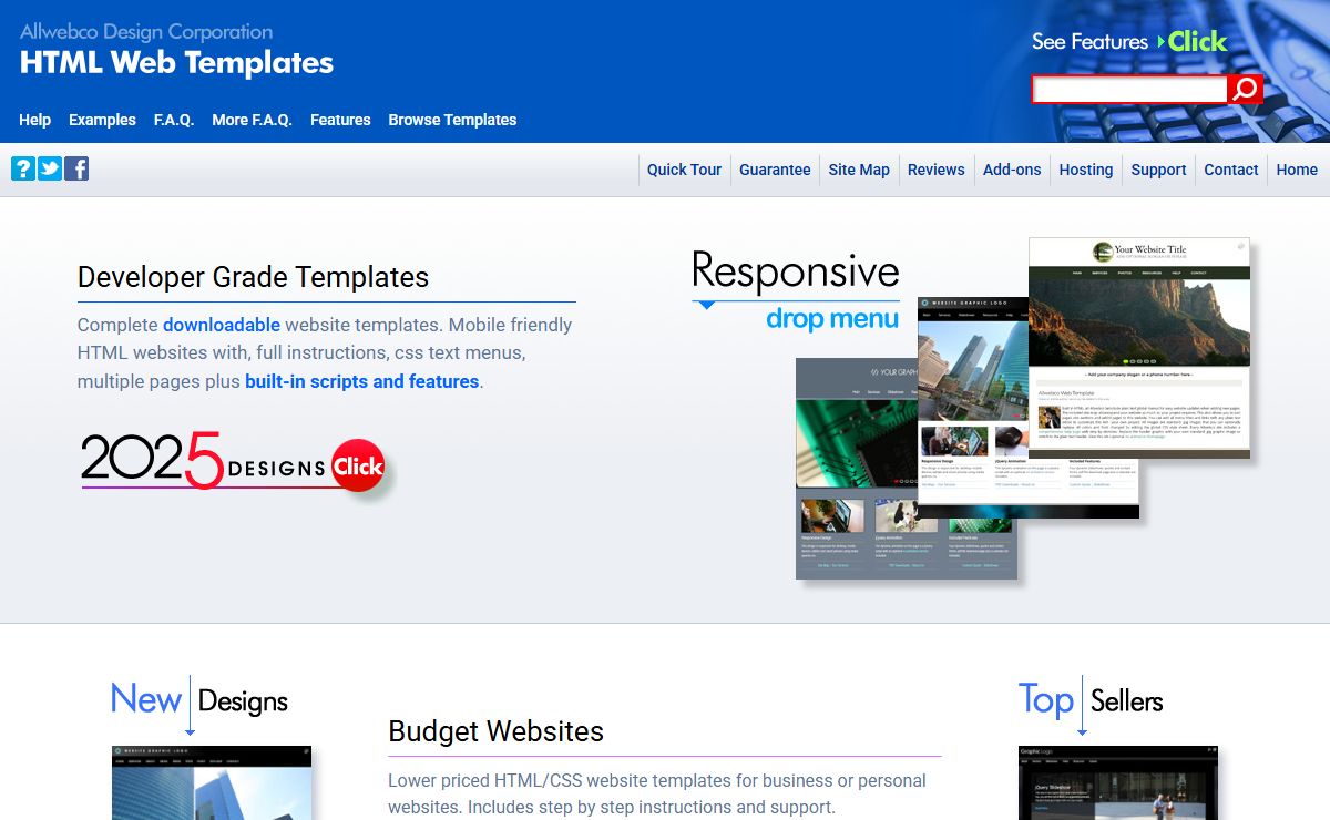 Allwebco HTML Website Templates 2025 / Developer Grade Responsive Bootstrap