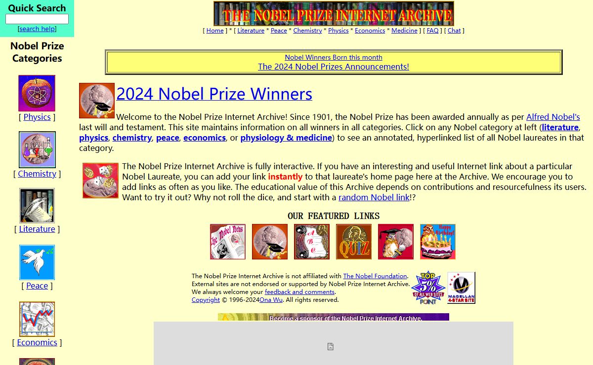 The Nobel Prize Internet Archive