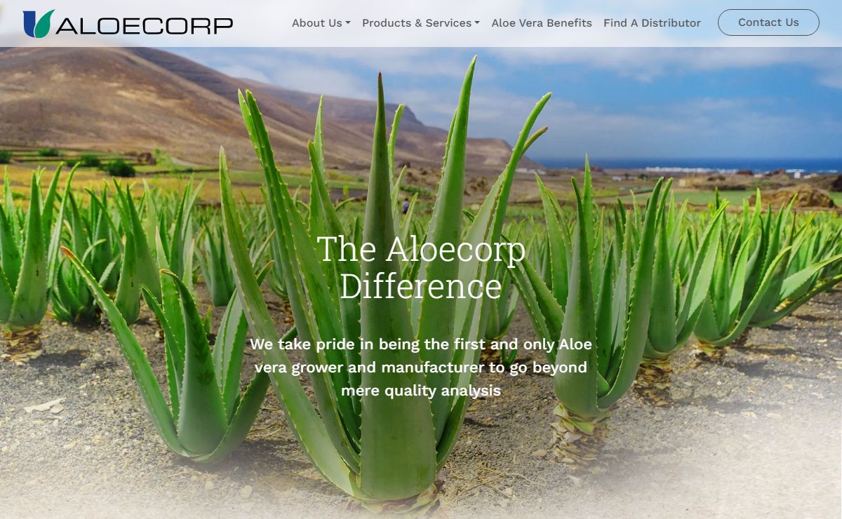World's Largest Producer of Aloe Vera Ingredients - Aloecorp
