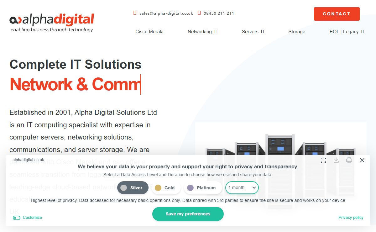 Alpha Digital Solutions Home Page | Data centre Spares | Cisco Meraki